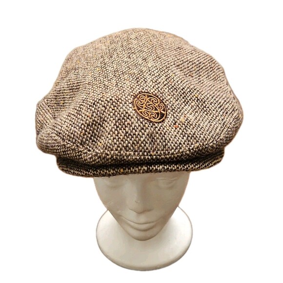 Patrick Francis Other - Patrick Francis Irish Mens Flat Cap Brown Tweed Newsboy Hat Wool Blend, Large